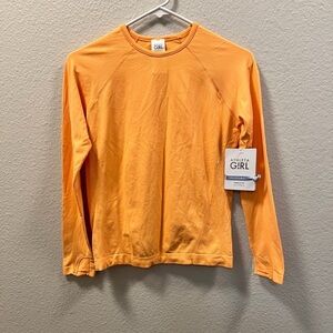 Athleta Girl Orange Long Sleeve Tee